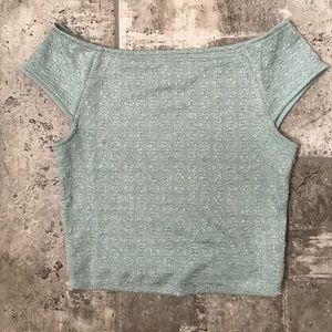 ⚡️2 for $15 NWOT Blue Textured Top